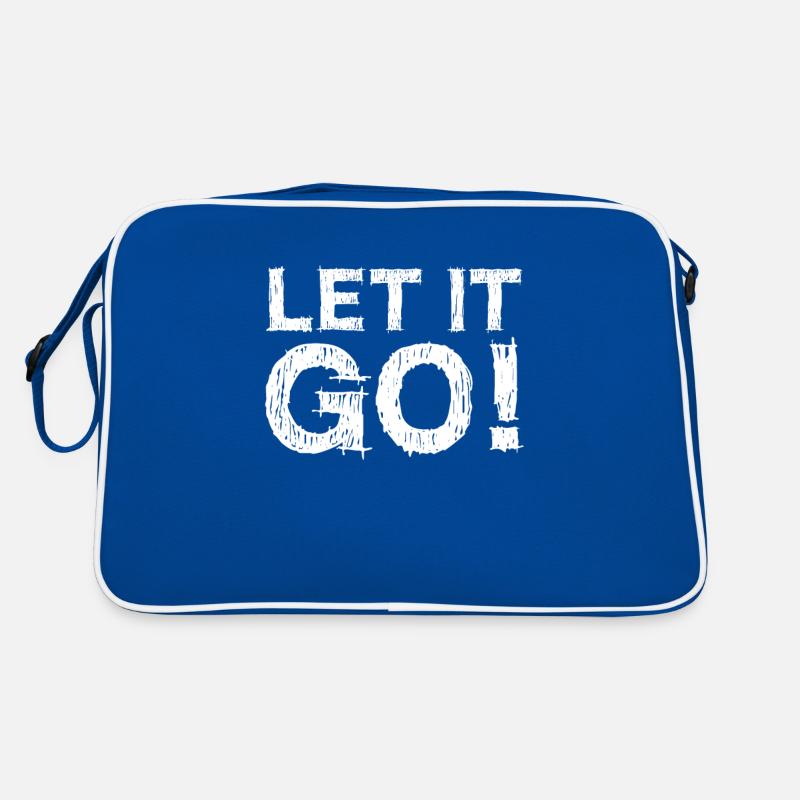 Let It Go Spruch - Lass einfach los Retro Tasche