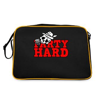 Birthday with alcohol and beer - Party Hard - Retro Bag - black/gold - Back