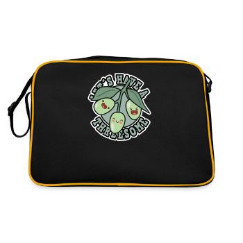 Let's make a threesome with olive fruits - Retro Bag - black/gold - Back