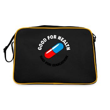 Capsule avec le slogan Good for health - Sac Retro - noir/or - Dos