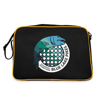 Blue Lake Pikes Konstanz - Retro Tasche - Schwarz/Gold - Hinten