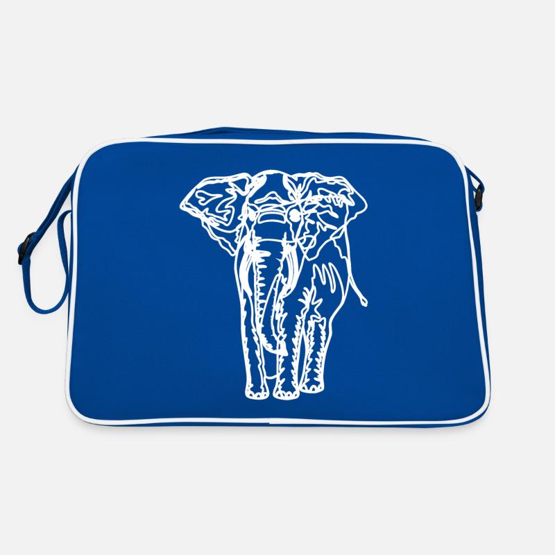 Dessin d’un éléphant Sac Retro