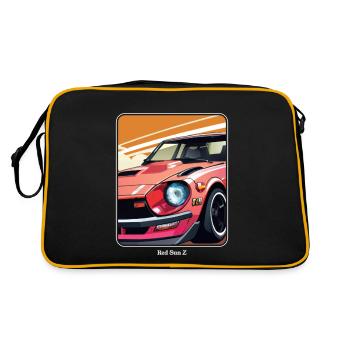 japanisches Auto - der Red Sun Z - JDM - Retro Tasche - Schwarz/Gold - Hinten