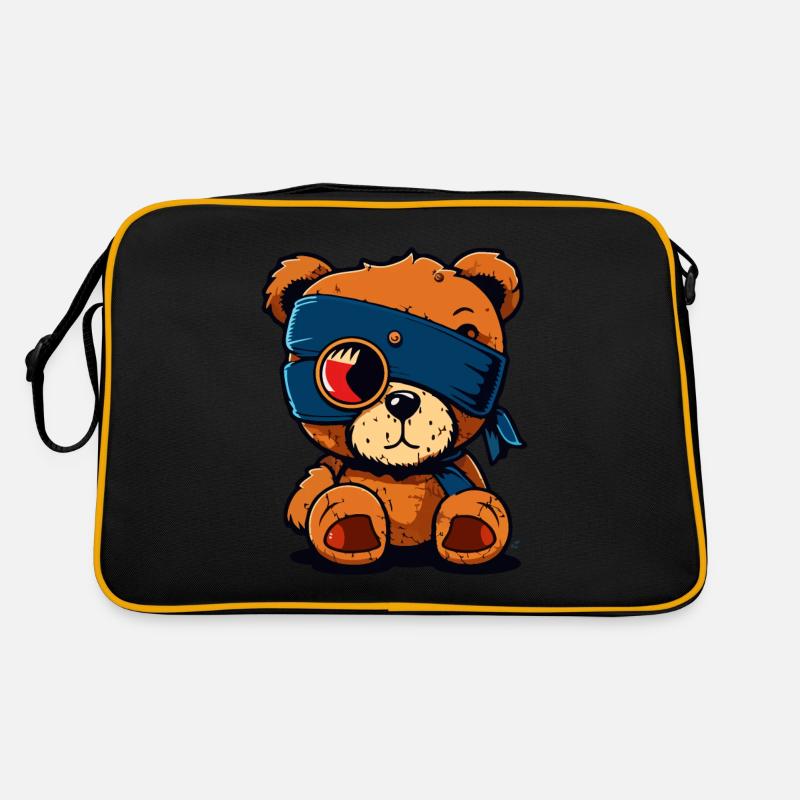 Cache-œil mignon ours Sac Retro