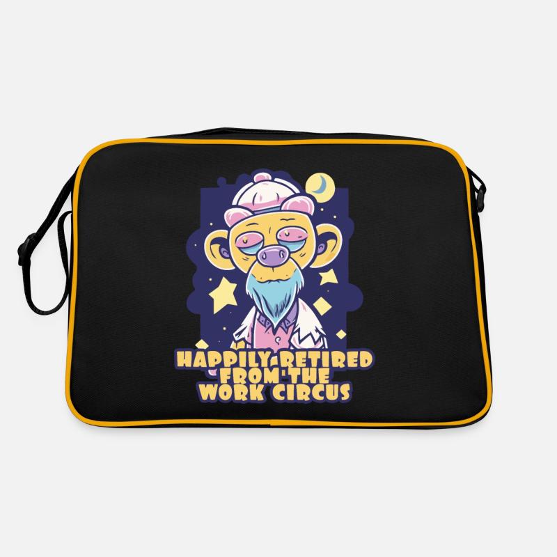 happy retired after work circus Retro Bag