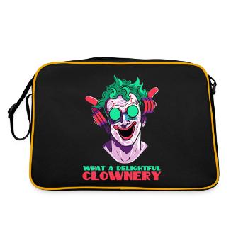 What a delightful clown - Retro Bag - black/gold - Back