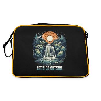 Sortons : nature en plein air et randonnée - Sac Retro - noir/or - Dos