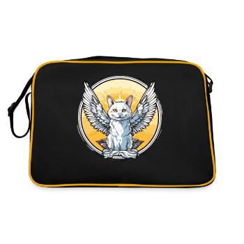 Chat avec des ailes - Sac Retro - noir/or - Dos