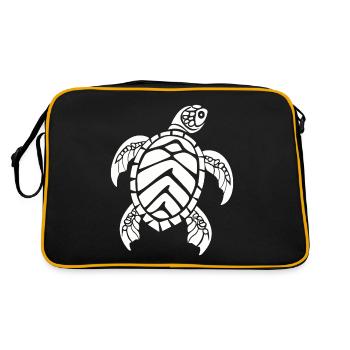 Tortue marine - Sac Retro - noir/or - Dos