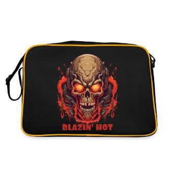 Flaming Hot Fire Skull Skull - Retro Bag - black/gold - Back