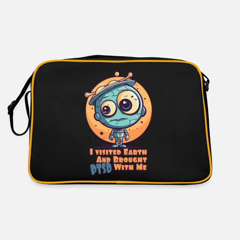 Cute little alien – earth causes trauma Retro Bag