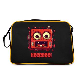 No! Funny face - Retro Bag - black/gold - Back
