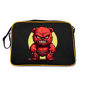 Ours en peluche en colère Ours jouet - Sac Retro - noir/or - Dos
