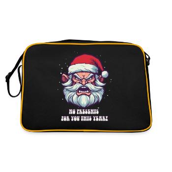 Pas de cadeaux pour vous ! Père Noël en colère - Sac Retro - noir/or - Dos