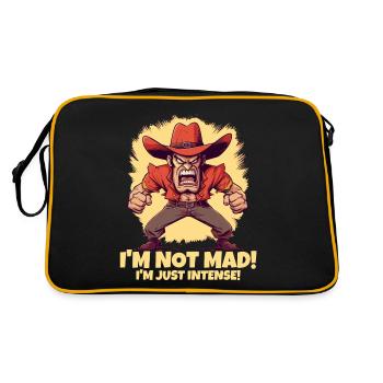 I'm not angry, just intense - Retro Bag - black/gold - Back