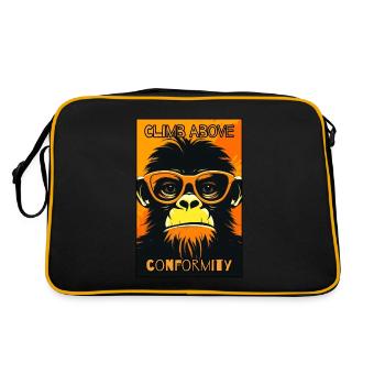 Surmonter la conformité : singe frissonnant - Sac Retro - noir/or - Dos