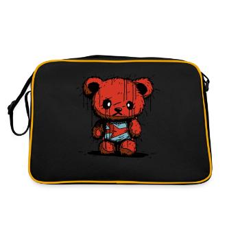 ours en peluche grunge jouet - Sac Retro - noir/or - Dos
