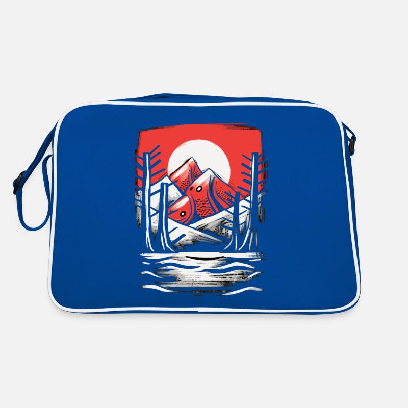 Japan's Red Sun, Fish Mountains Retro Bag