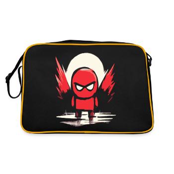 Soleil rouge japonais: enfant super-héros rouge - Sac Retro - noir/or - Dos