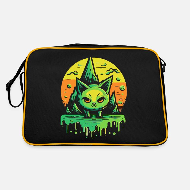 Nature, mountains and a sharp cat Retro Bag