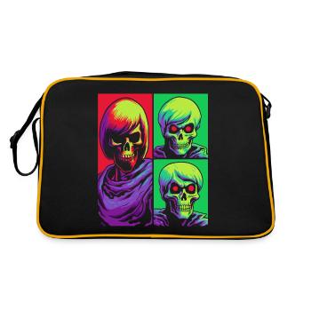 Aventure de crâne d’amis zombies de dessins animés - Sac Retro - noir/or - Dos