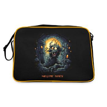 Bienvenue, Copains, Chien de Donjon - Sac Retro - noir/or - Dos