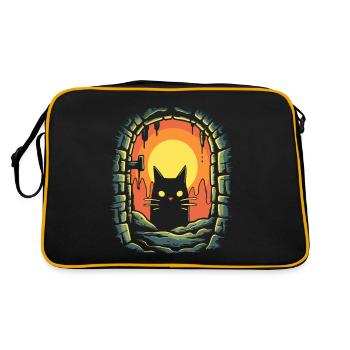 Entrez dans le donjon du chat - Sac Retro - noir/or - Dos