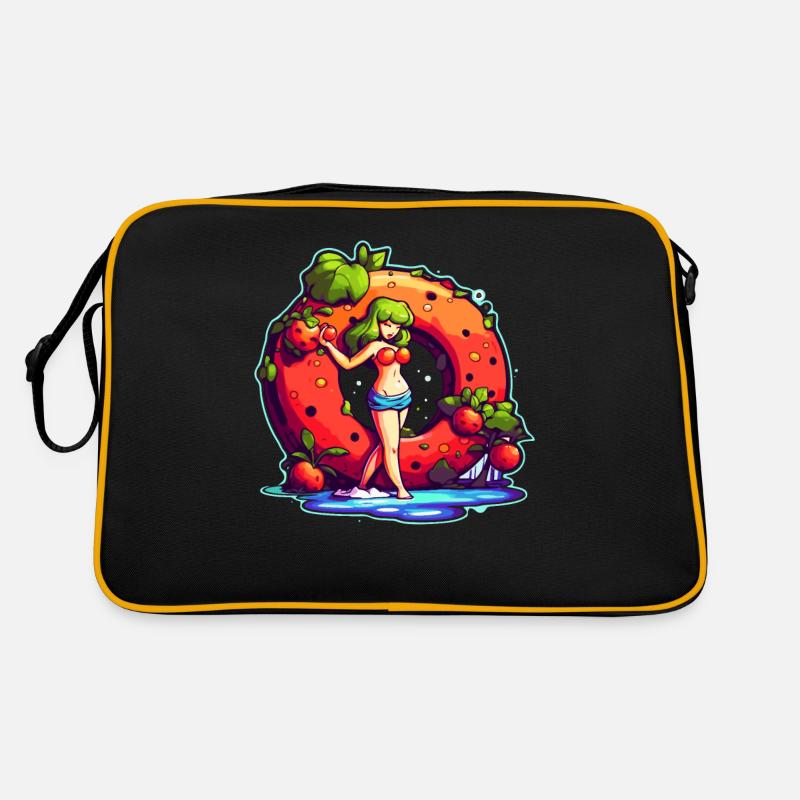 Fruchtiger Saftiger Donut Retro Tasche