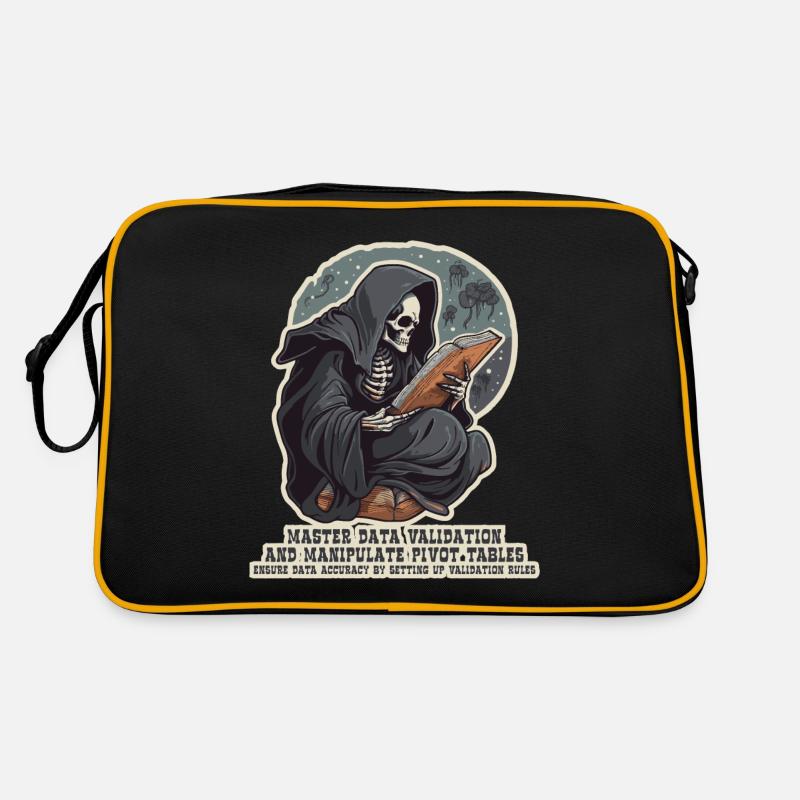 Grim Reaper trains in data analysis Retro Bag
