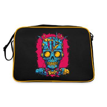 Robot Cyborg Zombie - Retro Bag - black/gold - Back