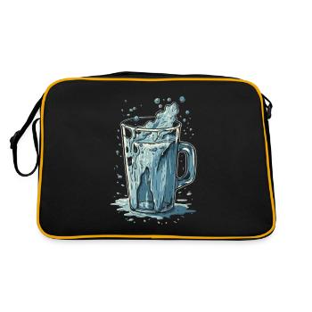 Un verre d’eau doit toujours être gratuit - Sac Retro - noir/or - Dos
