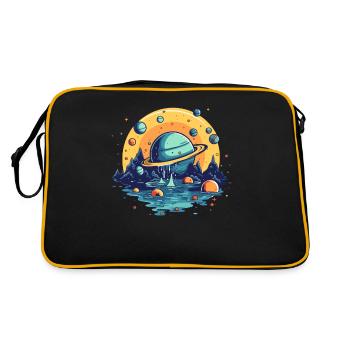 The Universe Is Liquid - Retro Bag - black/gold - Back