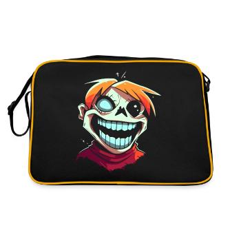 Dessin animé Style Drôle Crazy Zombie Ghoul - Sac Retro - noir/or - Dos