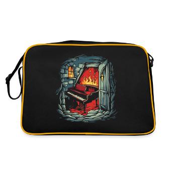 Le Donjon de l’Enfer et un piano - Sac Retro - noir/or - Dos
