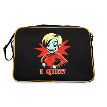 J’arrête, fille avec une attitude - Sac Retro - noir/or - Dos