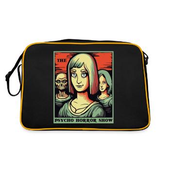 Die Psycho-Horror-Show - Retro Tasche - Schwarz/Gold - Hinten