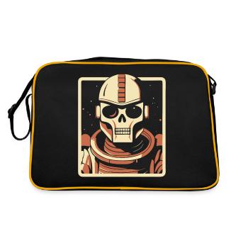 Outer Space Skull Astronaut Robot - Retro Bag - black/gold - Back