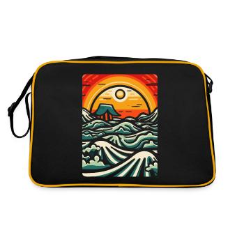 Woodcut Nature - Retro Bag - black/gold - Back