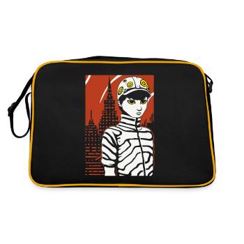 Garçon de la ville asiatique : l’art - Sac Retro - noir/or - Dos