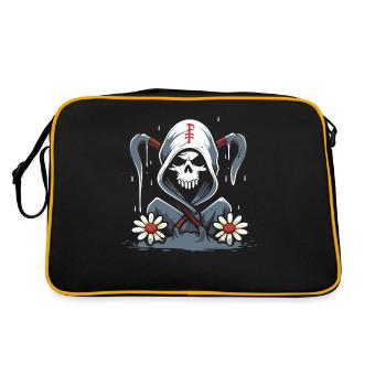 Le pouvoir des fleurs de la Faucheuse de dessin animé - Sac Retro - noir/or - Dos
