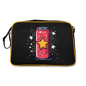 Une canette de boisson, la boisson énergisante Cartoon Pop - Sac Retro - noir/or - Dos