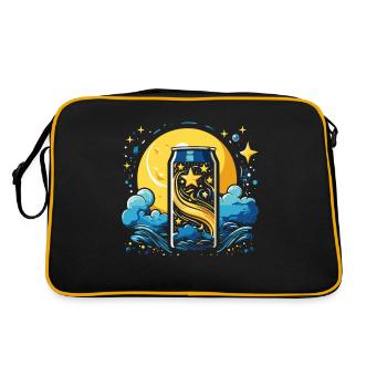 The coolest tin with stars and clouds - Retro Bag - black/gold - Back