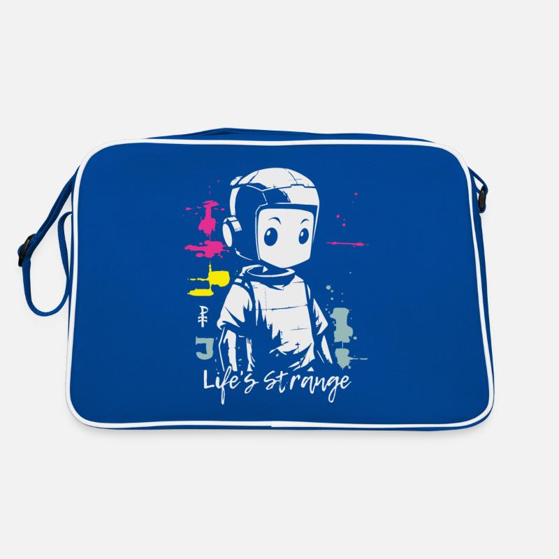 Life Is Weird, Cute Cyborg Robot Retro Bag