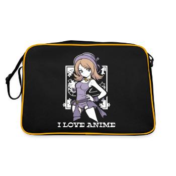 J’adore les anime et les mangas - Sac Retro - noir/or - Dos