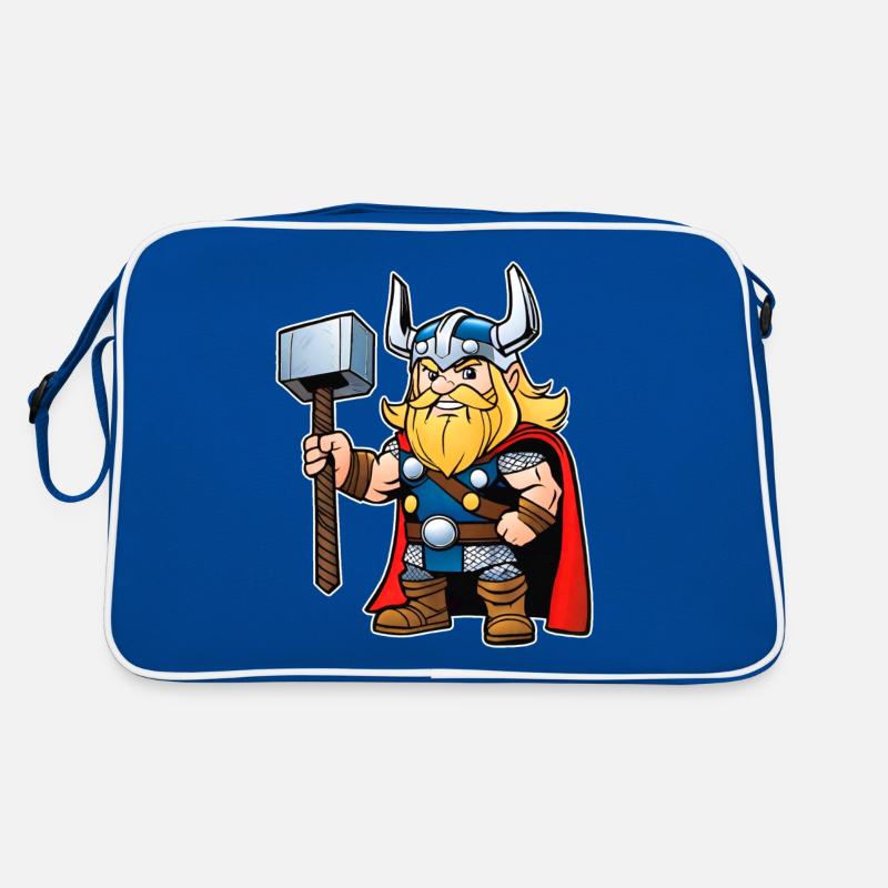 Cute Thor in comic book style Retro Bag