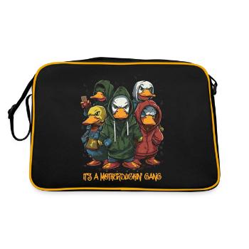 L’ornithorynque marche les canards de rue - Sac Retro - noir/or - Dos