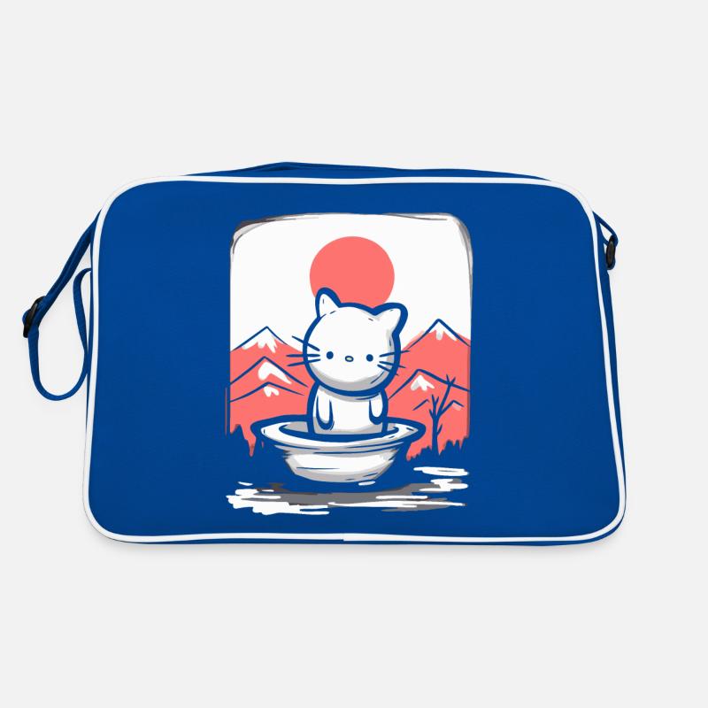 Japan under red sun, is a cute cat Retro Bag