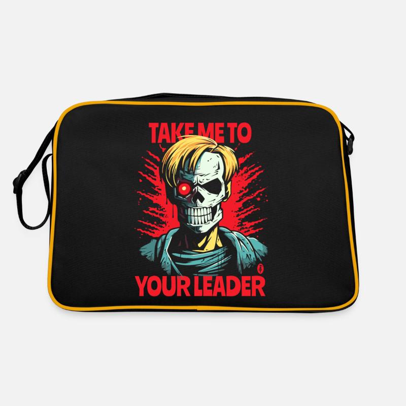 Comic Alien Cyborg: Bring mich zu eurem Anführer Retro Tasche