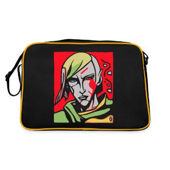 Un Anti-héros abstrait d’Art Cartoon Anime - Sac Retro - noir/or - Dos