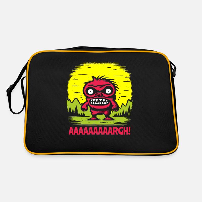 Kleiner Schlingel - Immer wütend - Retro Tasche - Schwarz/Gold